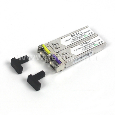 1.25Gbps SFP द्वि-दिशात्मक ट्रांससीवर MMF 2KM Reach Tx1310nm/Rx1550nm