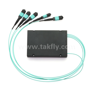 फाइबर ऑप्टिक केबल MPO/MTP SM/MM पीएलसी स्प्लिटर 1x4 डेटा सेंटर FTTX के लिए