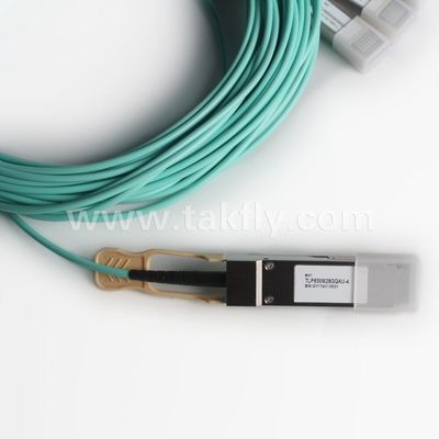 100Gb/s QSFP28 से 4x SFP28 ब्रेकआउट एक्टिव ऑप्टिकल केबल AOC केबल फास्ट डेटा ट्रांसफर