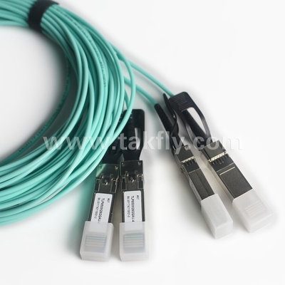 100Gb/s QSFP28 से 4x SFP28 ब्रेकआउट एक्टिव ऑप्टिकल केबल AOC केबल फास्ट डेटा ट्रांसफर