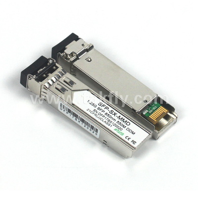 1.25G SFP 850NM 550M MMF DDM LC CISCO JUNIPER HUAWEI संगत SFP ऑप्टिकल ट्रांससीवर मॉड्यूल