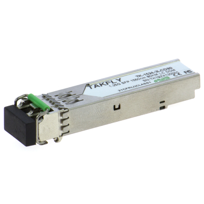 1.25G SFP 1550nm 80KM SMF DDM LC CISCO JUNIPER HUAWEI संगत ऑप्टिकल ट्रांससीवर मॉड्यूल रिसीवर संवेदनशीलता के साथ -26dBm