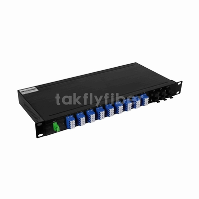 GPON अनुप्रयोग के लिए 1U 19 इंच रैक माउंट WDM 1x72 CATV पीएलसी स्प्लिटर