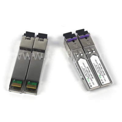 1.25G SFP BIDI मॉड्यूल Tx1490/Rx1550nm 80KM SMF DDM LC CISCO JUNIPER HUAWEI संगत