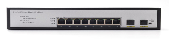 DF-2F-8GP 2-पोर्ट 10/100/1000Mbps 8+2 अपलिंक फाइबर पोर्ट्स गीगाबिट पो नेटवर्क स्विच