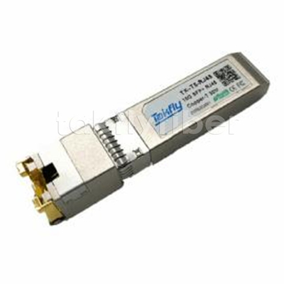 10GBASE-T SFP+ कॉपर ट्रांससीवर कॉम्पैक्ट RJ-45 कनेक्टर असेंबली