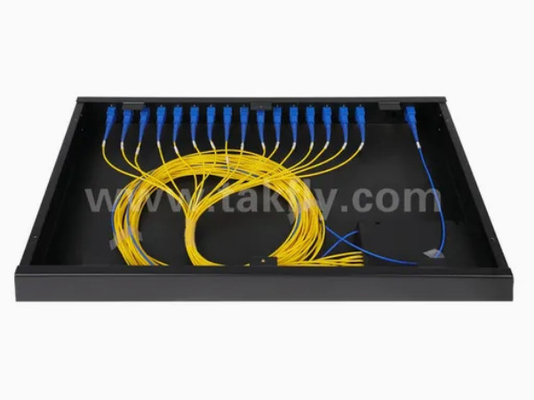 Gpon Epon 32 पोर्ट रैक माउंट फाइबर ऑप्टिकल स्प्लिटर Sc/APC कनेक्टर उच्च विश्वसनीयता और स्थिरता