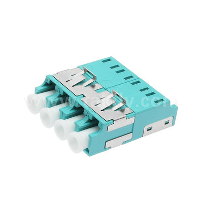 एलसी क्वाड फाइबर ऑप्टिक एडाप्टर एपीसी यूपीसी मल्टीमोड बिना फ्लैंज