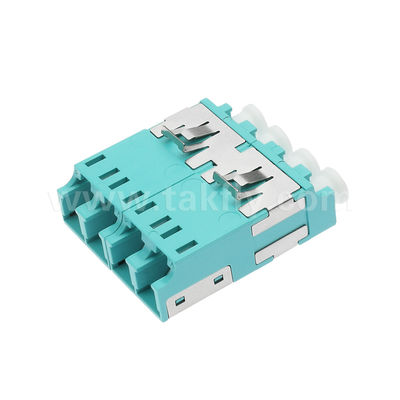 एलसी क्वाड फाइबर ऑप्टिक एडाप्टर एपीसी यूपीसी मल्टीमोड बिना फ्लैंज