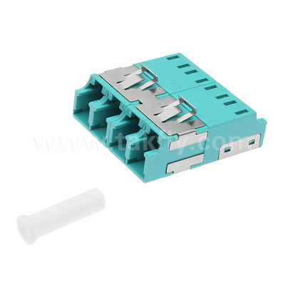 एलसी क्वाड फाइबर ऑप्टिक एडाप्टर एपीसी यूपीसी मल्टीमोड बिना फ्लैंज