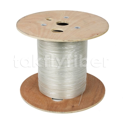 पारदर्शी FTTH फाइबर ऑप्टिक ड्रॉप केबल 2.2x3.0 मिमी G657A2 फ्लैट इनडोर