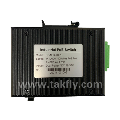 1 एसएफपी पोर्ट और डीआईएन-रेल माउंटिंग के साथ औद्योगिक गीगाबिट पीओई स्विच