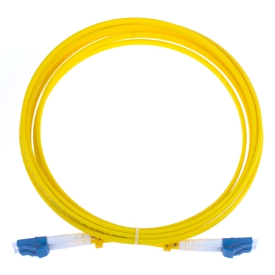 OM3 डुप्लेक्स LC फाइबर पैच कॉर्ड 0.9mm-3.0mm PVC/LSZH