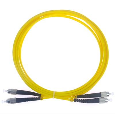 FC to FC Multimode 50/125 Duplex Fiber Optic Patch Cord for 10Gbps Networks with Low Insertion Loss and High Return Loss