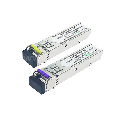 डेटा सेंटर FTTX के लिए SFP 1.25gbps 80km LC रीच Tx1490nm/Rx1550nm द्वि-दिशात्मक ऑप्टिकल ट्रांसीवर