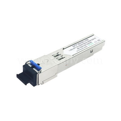 डेटा सेंटर AI FTTX के लिए SFP 1.25Gbps 20KM SC द्वि-दिशात्मक ऑप्टिकल ट्रांसीवर मॉड्यूल