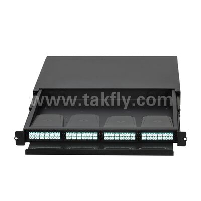 High Density 1U 96F MPO MTP - LC SM MM Fiber Optical Patch Panel / Fiber Optic Chassis / Fiber Optic ODF/ Fiber Optic Distribution Box