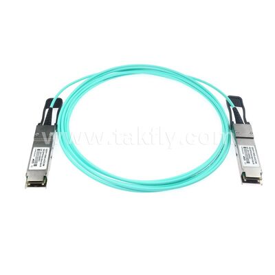 एओसी एक्टिव ऑप्टिकल केबल फाइबर 100Gbps QSFP28 से QSFP28 डेटा सेंटर FTTH FTTX के लिए