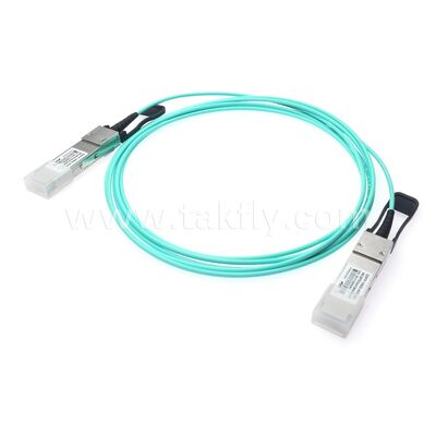 एओसी एक्टिव ऑप्टिकल केबल फाइबर 100Gbps QSFP28 से QSFP28 डेटा सेंटर FTTH FTTX के लिए