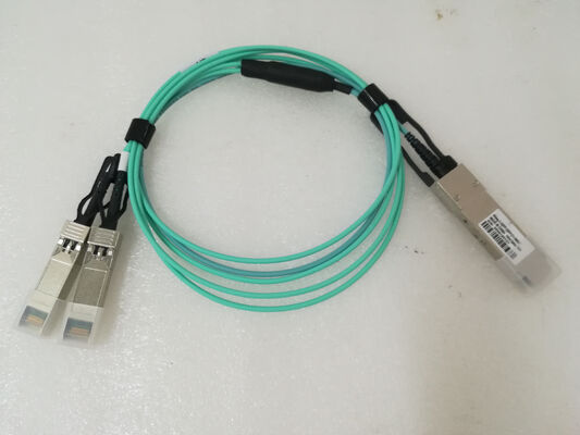 डेटा सेंटर के लिए एक्टिव ऑप्टिकल केबल फाइबर AOC 40G QSFP+ 2x10 SFP+