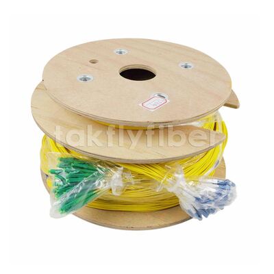 48 कोर उच्च घनत्व फाइबर ऑप्टिक ब्रेकआउट केबल के साथ एलएसजेडएच शीथ मल्टी-फाइबर केबल असेंबली