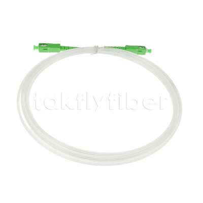FTTH 2.0*3.0mm पारदर्शी अदृश्य इनडोर फाइबर ऑप्टिक पैचकोर्ड SCAPC से SCAPC के साथ G657A फाइबर