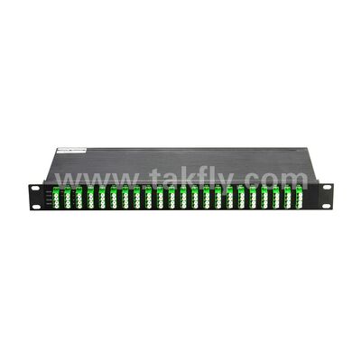 फाइबर ऑप्टिक DWDM 100GHz AWG 40CH MUX+DEMUX डेटा सेंटर टेलीकॉम 5G के लिए