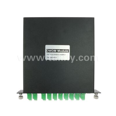 Fiber Optic DWDM 8+1Channel MUX+DEMUX LGX Module for Data Center Telecom 5G