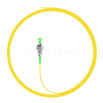 एफसी सिम्प्लेक्स ऑप्टिकल पिगटेल - सिंगल मोड 9/125μm, 1m/2m/3m लंबाई, 0.9mm/2.0mm/3.0mm, पीवीसी/LSZH जैकेट