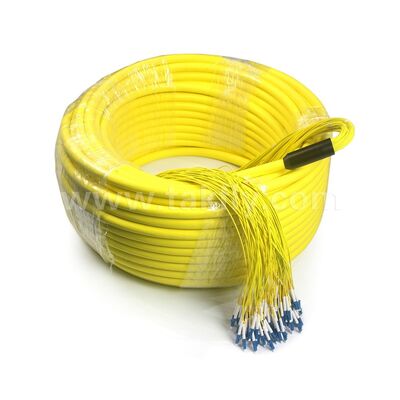दूरसंचार डेटा केंद्र के लिए फाइबर ऑप्टिक पैच कॉर्ड 96Cores LC-LC पूर्व-समाप्त ब्रेकआउट पैच कॉर्ड