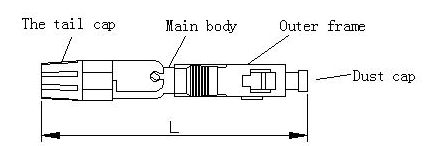 डीएफ-5501 एससी फास्ट कनेक्टर FTTH ड्रॉप केबल के लिए पूर्व-पॉलिश, उपकरण रहित
