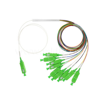 1×9 Channe PLC Splitter with 0.9mm Fiber for FTTH/FTTX Optical Distribution Networks
