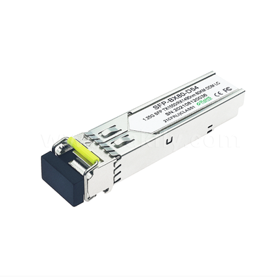 80 किमी SFP BiDi ट्रांसीवर 1.25G/1.063G डुअल-रेट, 1490nm DFB, पिन, एलसी सिम्पलेक्स, औद्योगिक तापमान उपलब्ध