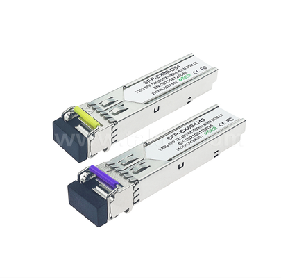 80 किमी SFP BiDi ट्रांसीवर 1.25G/1.063G डुअल-रेट, 1490nm DFB, पिन, एलसी सिम्पलेक्स, औद्योगिक तापमान उपलब्ध