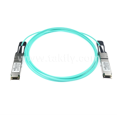 100G QSFP28 एक्टिव ऑप्टिकल केबल (AOC) 4×25G, 104Gbps तक, 3-70m, VCSEL सरणी, कम पावर <3.5W, QSFP28 से QSFP28