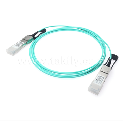 100G QSFP28 एक्टिव ऑप्टिकल केबल (AOC) 4×25G, 104Gbps तक, 3-70m, VCSEL सरणी, कम पावर <3.5W, QSFP28 से QSFP28