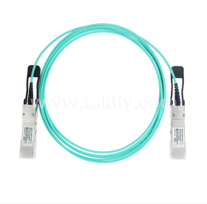 100G QSFP28 एक्टिव ऑप्टिकल केबल (AOC) 4×25G, 104Gbps तक, 3-70m, VCSEL सरणी, कम पावर <3.5W, QSFP28 से QSFP28