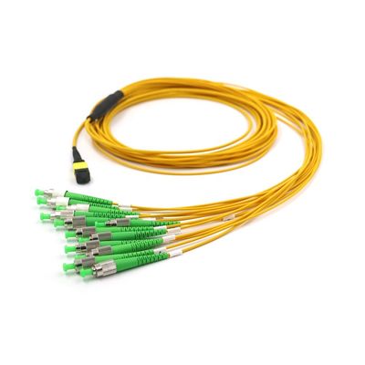एफसी एपीसी से एमटीपी 12 फाइबर ब्रेकआउट केबल G657A1 0.3dB कम हानि