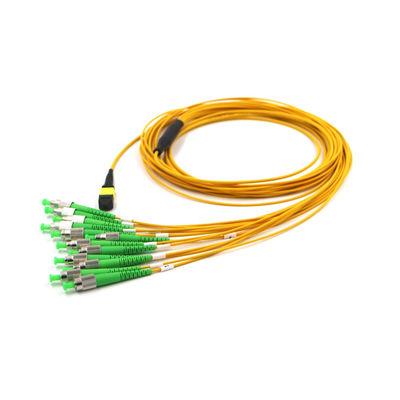 एफसी एपीसी से एमटीपी 12 फाइबर ब्रेकआउट केबल G657A1 0.3dB कम हानि