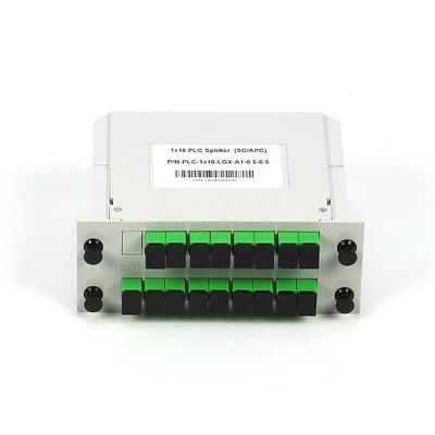 नेटवर्क में 1*16 SC/APC SM G657A1 LGX कैसेट टाइप फाइबर ऑप्टिक पीएलसी स्प्लिटर