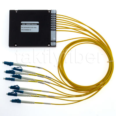 8CH ABS बॉक्स मॉड्यूल 1470nm 1610nm सिंगल फाइबर पैसिव CWDM Mux LC कनेक्टर्स: