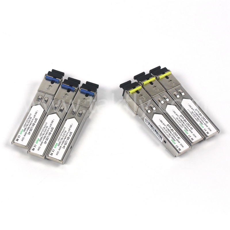 1.25G SFP BIDI ऑप्टिकल ट्रांससीवर मॉड्यूल Tx1310/Rx1550nm 40KM SMF DDM LC CISCO JUNIPER HUAWEI संगत