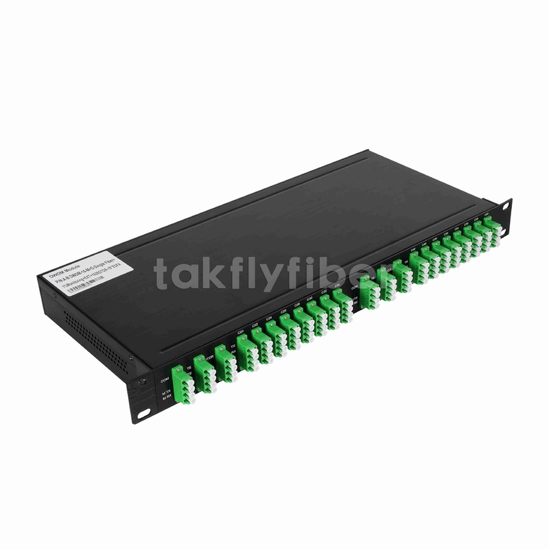 मॉनिटर और एक्सटेंशन पोर्ट 1625nm OTDR और EDFA के साथ 16CH DWDM MUX DEMUX