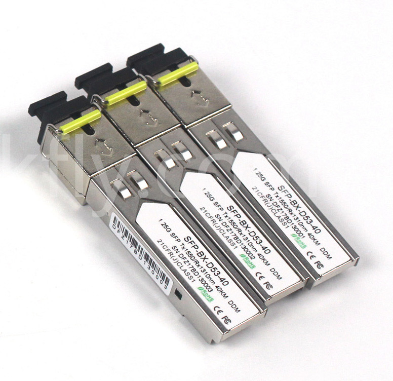1.25G SFP BIDI ट्रांससीवर Tx1310/Rx1550nm 40KM SMF DDM LC SFP ऑप्टिकल ट्रांससीवर मॉड्यूल