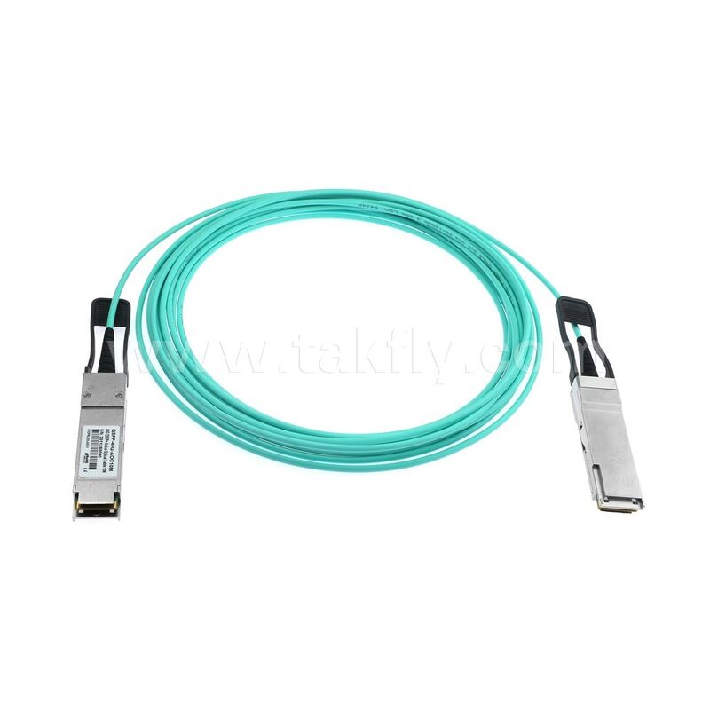 डेटा सेंटर FTTH FTTX के लिए एक्टिव ऑप्टिकल केबल फाइबर AOC 40G QSFP+ से 40G QSFP+