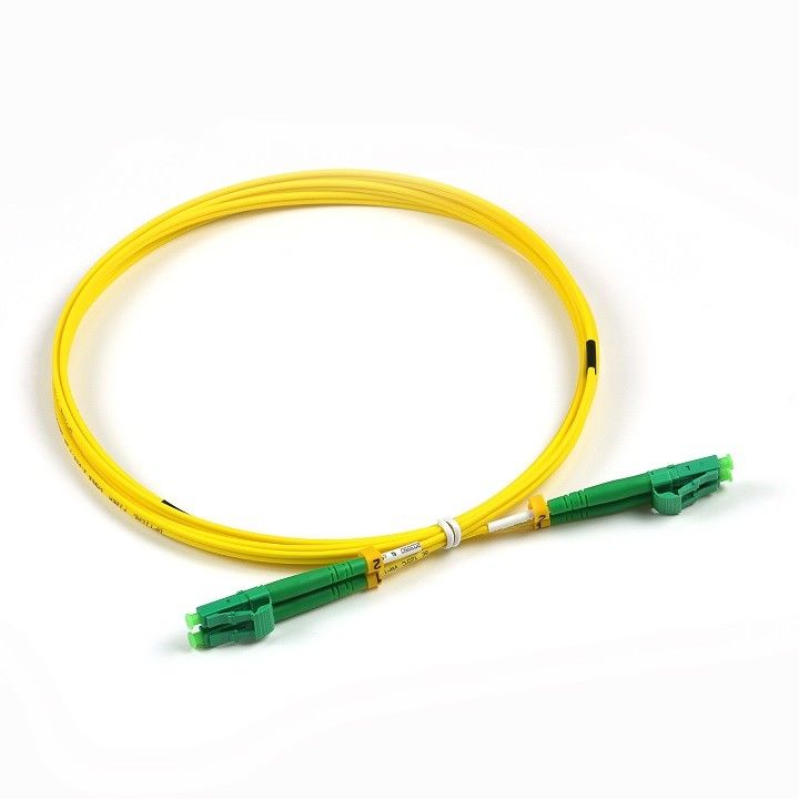 1310nm LC APC से LC APC डुप्लेक्स फाइबर ऑप्टिक पैच केबल SM OS2 G657A1 LSZH जैकेट